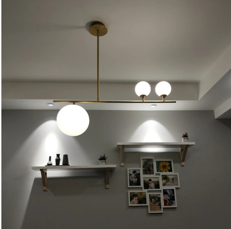 lustre moderne design en verre pour décoration intérieure