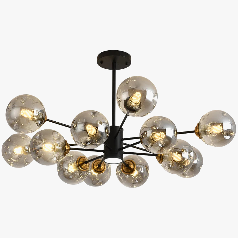 lustre moderne design haricot magique en verre intérieur