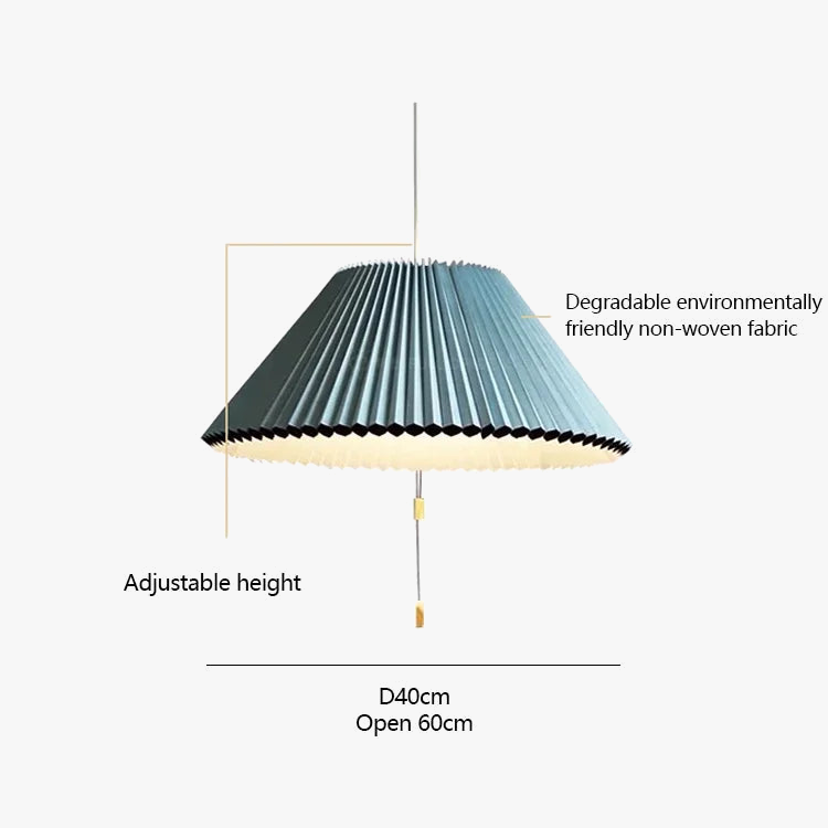 lustre moderne design parapluie en tissu plissé déformé led