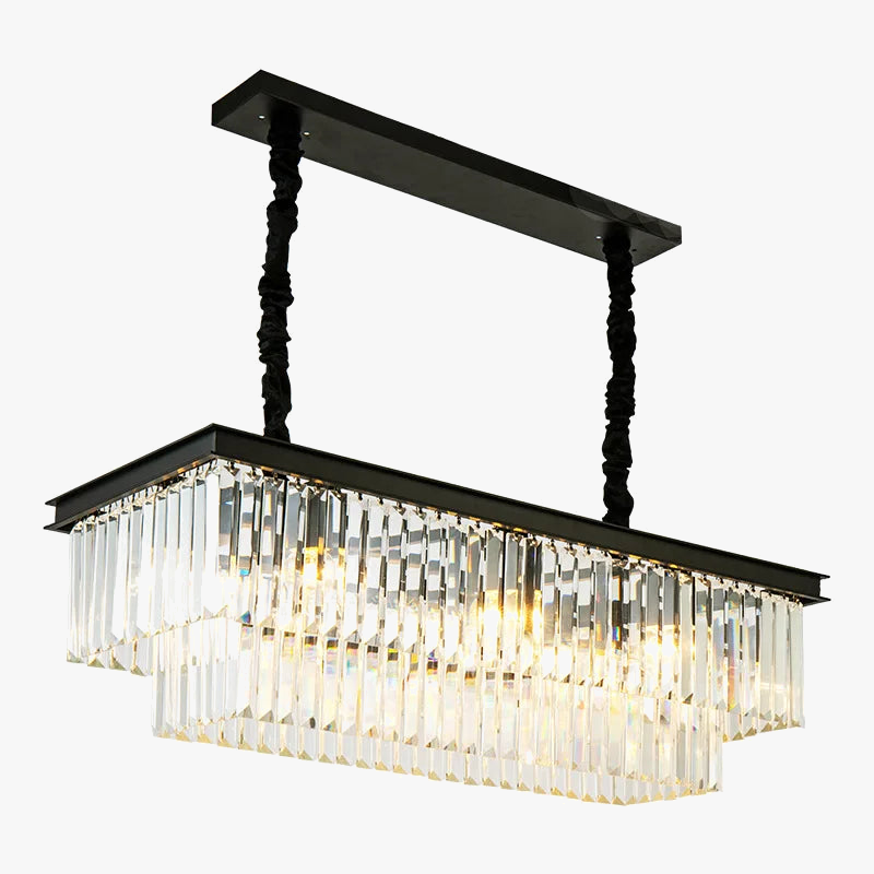 lustre moderne double couches en led pour décoration élégante