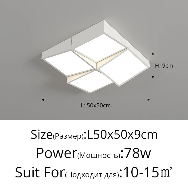 lustre moderne en acrylique et aluminium pour décoration intérieure