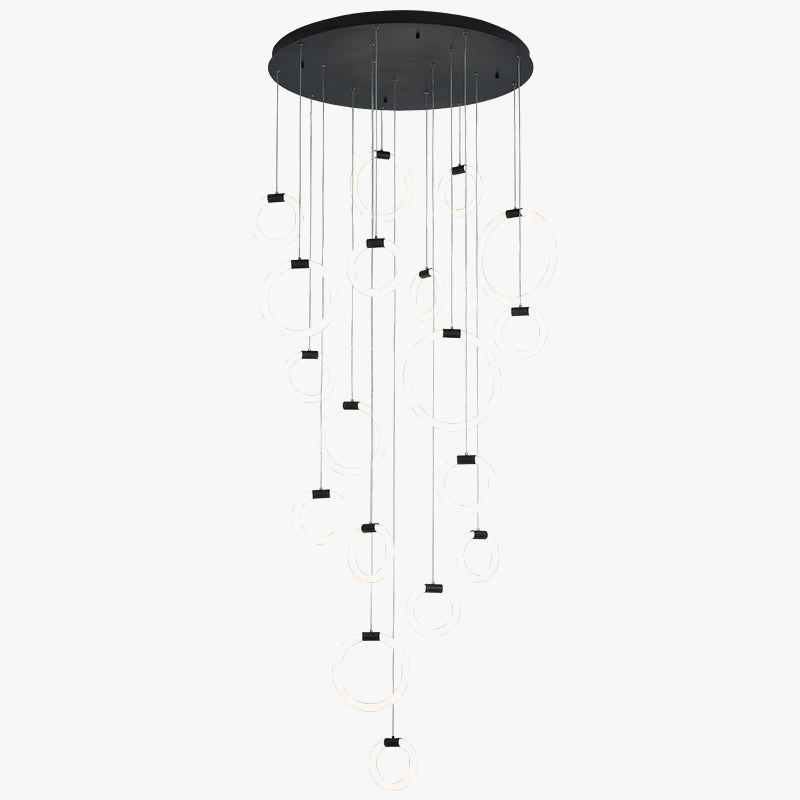 lustre moderne en anneau pour décoration intérieure élégante