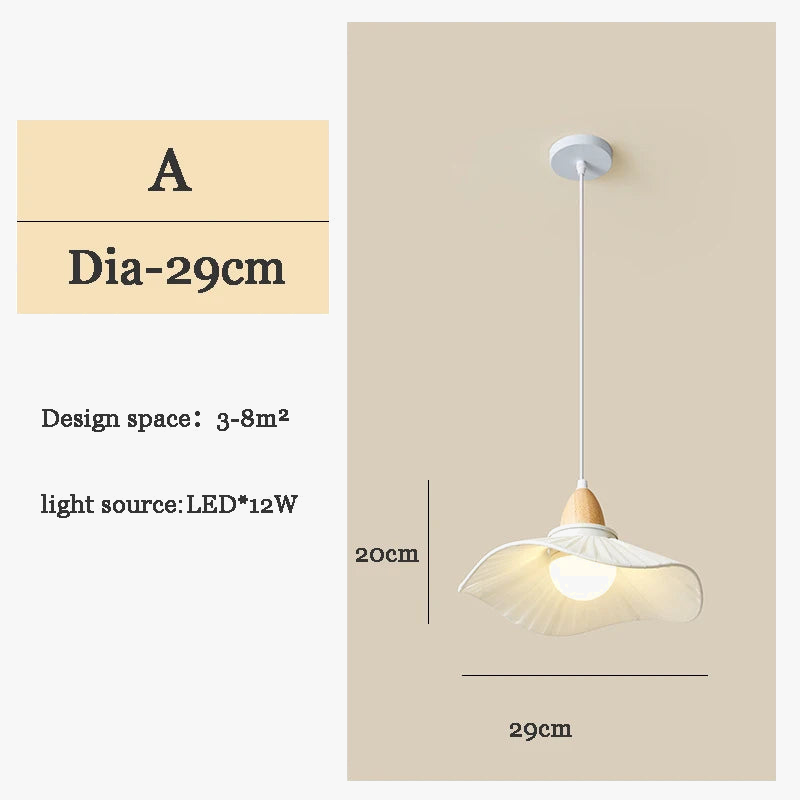lustre moderne en bois et tissu pour décoration intérieure nordique