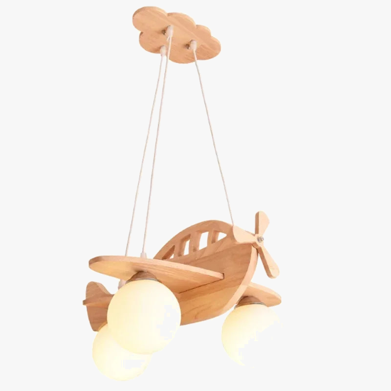 lustre moderne en bois fait à la main pour enfant