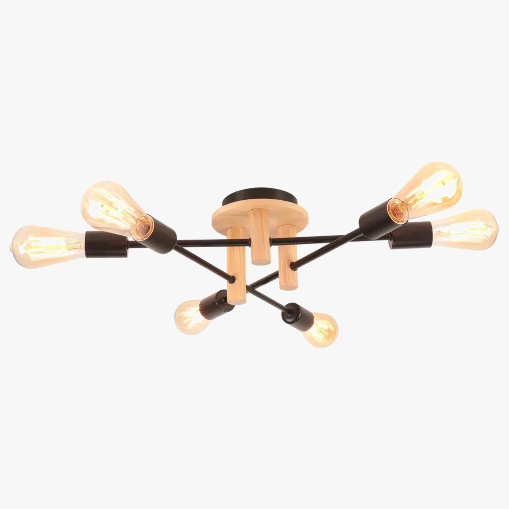 lustre moderne en bois pour décoration intérieure suspendue