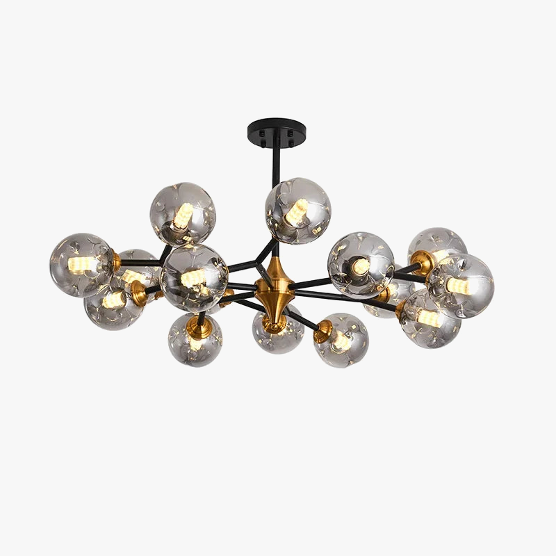 lustre moderne en boule de verre pour décoration intérieure