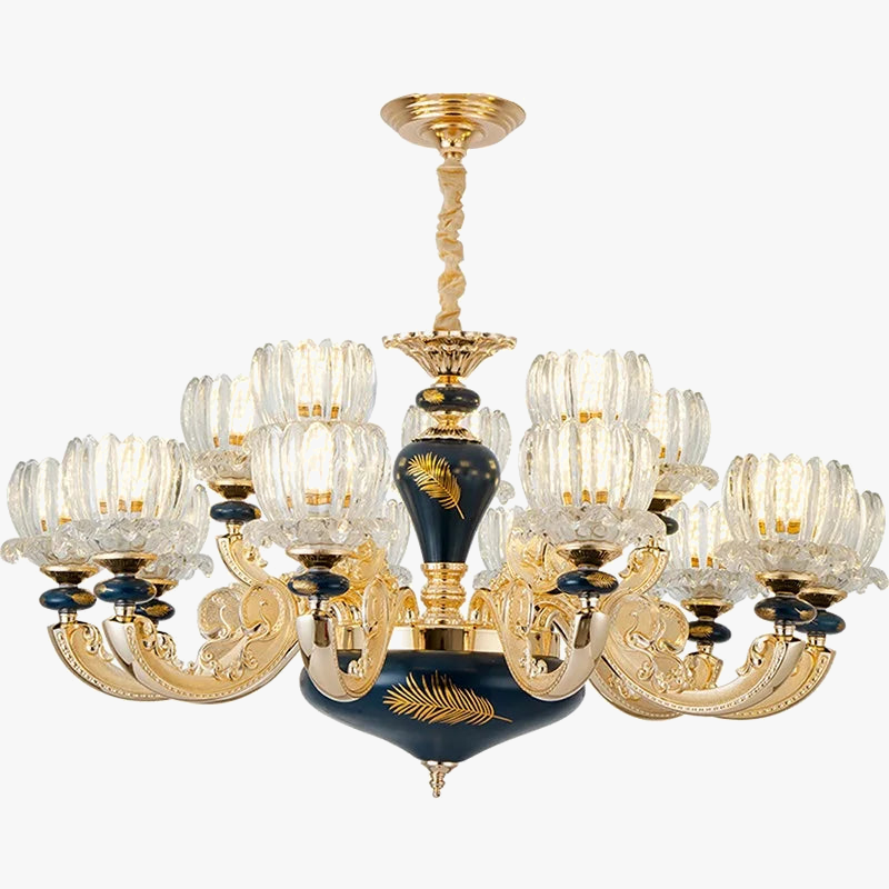 lustre moderne en céramique et verre pour intérieur élégant