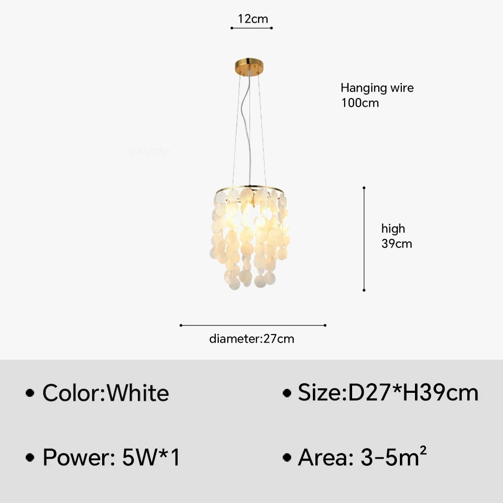 lustre moderne en coquillage design créatif pour intérieur élégant