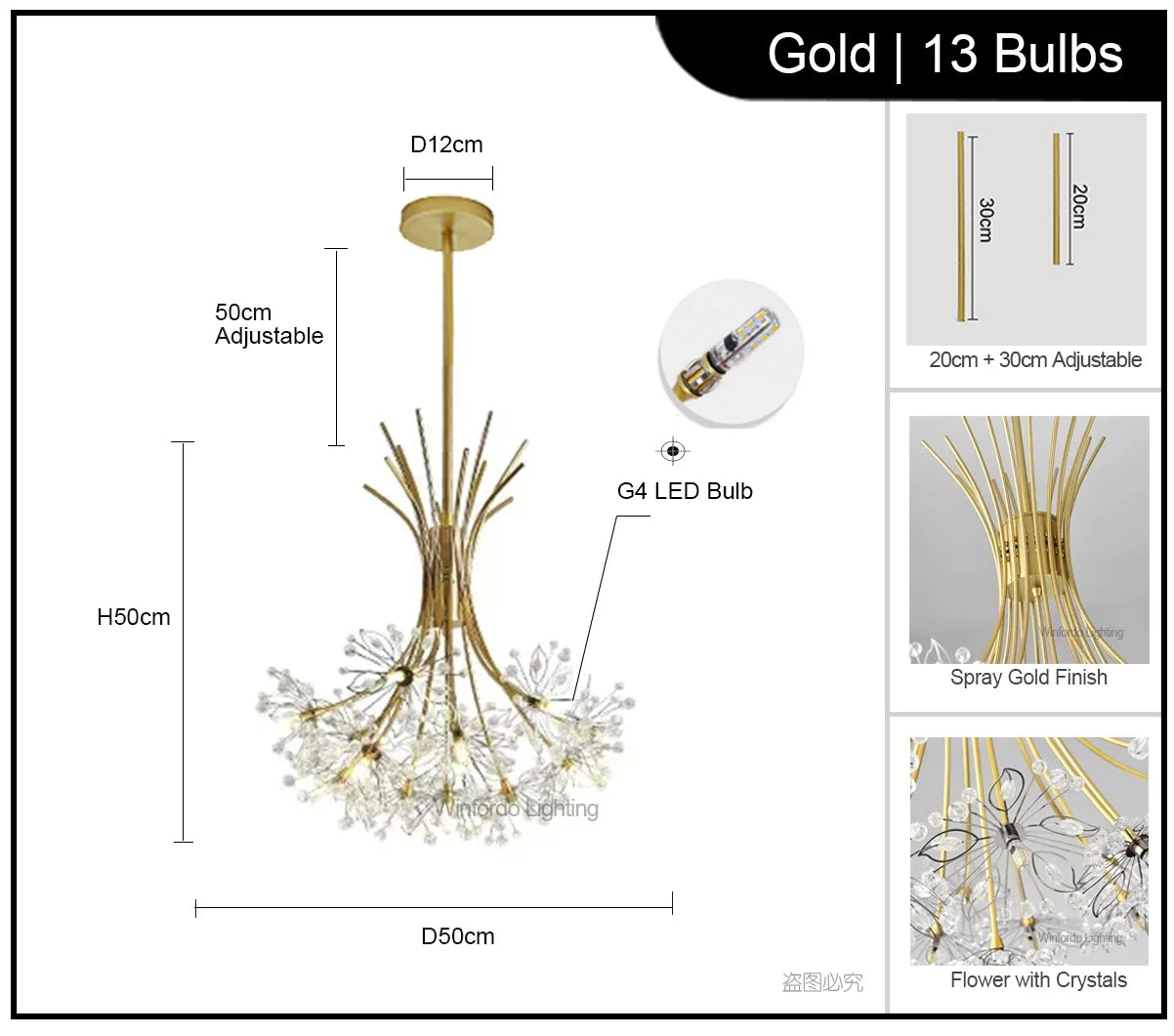 lustre moderne en cristal avec 	 led luminaria lampadario