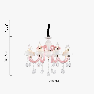 lustre moderne en cristal avec éclairage led créatif