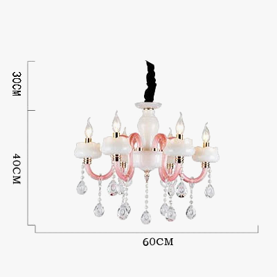 lustre moderne en cristal avec éclairage led créatif