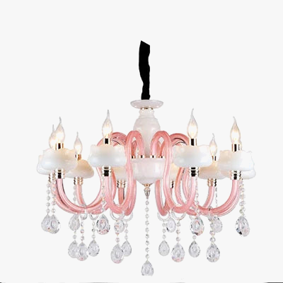 lustre moderne en cristal avec éclairage led créatif