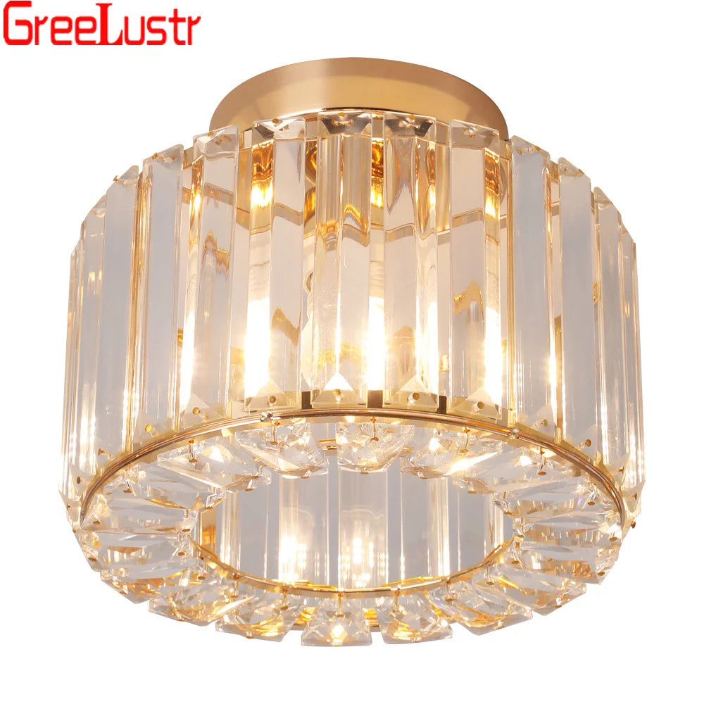 Plafonnier moderne en cristal avec led