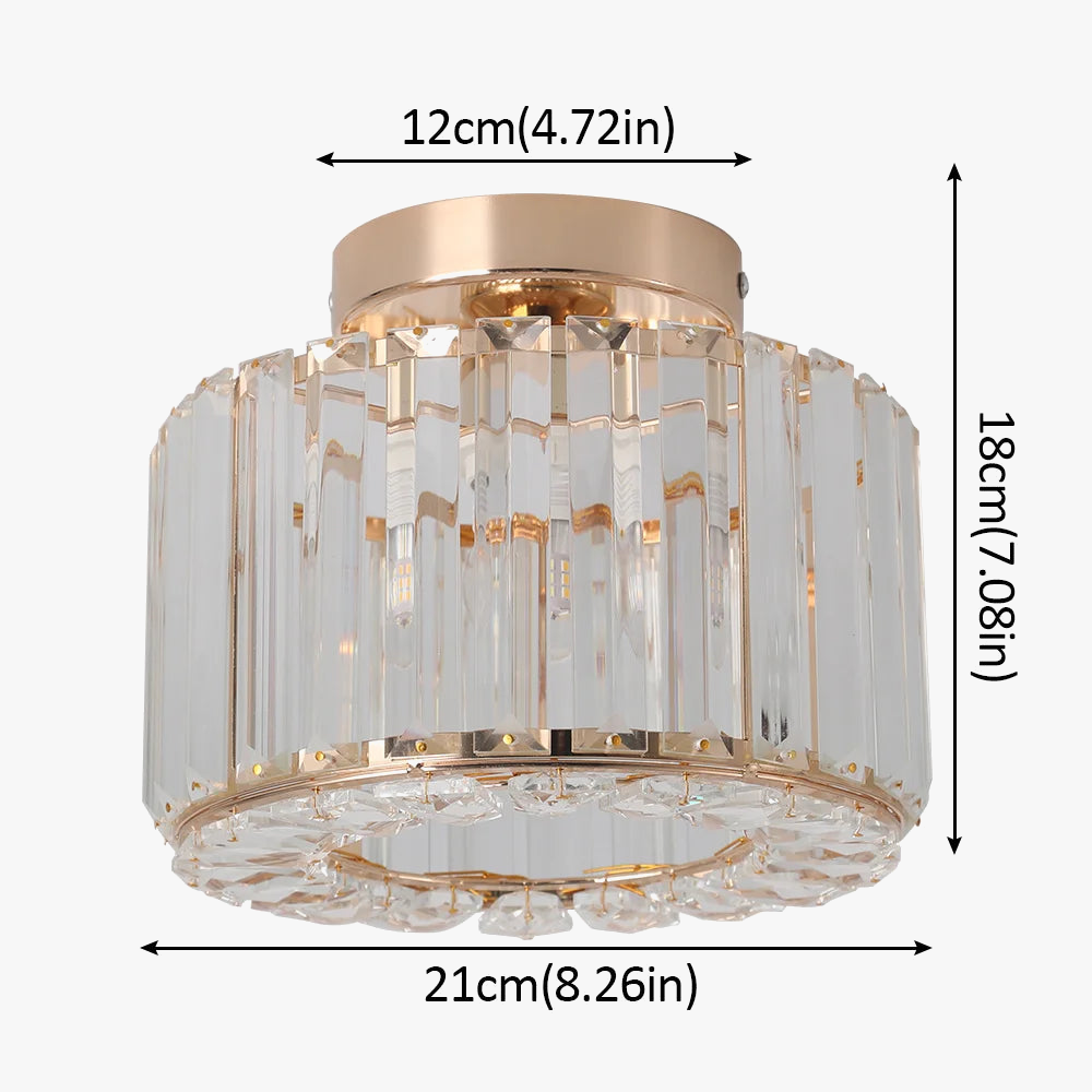 Plafonnier moderne en cristal avec led