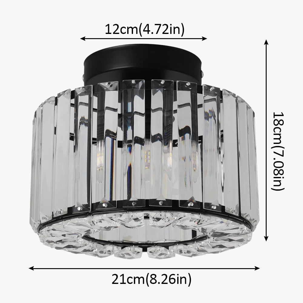 Plafonnier moderne en cristal avec led