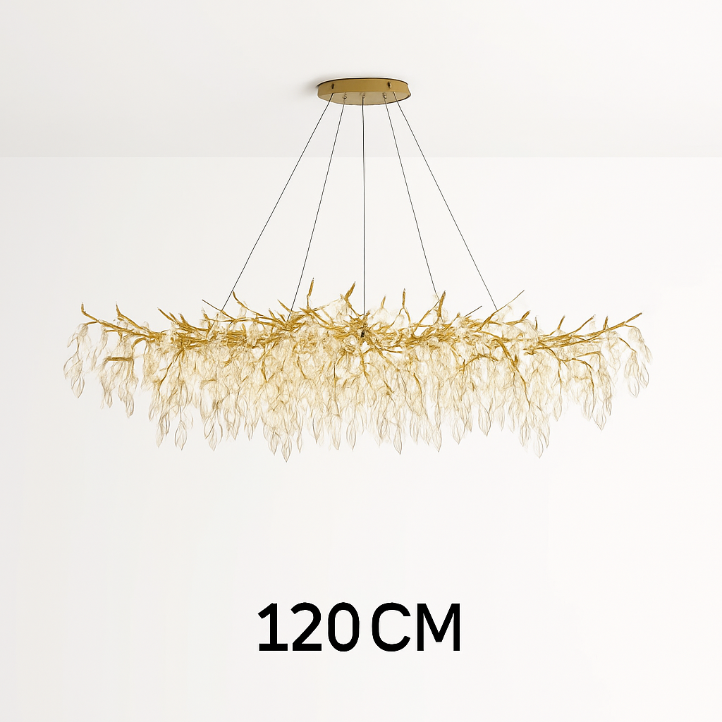 lustre moderne en cristal clair avec éclairage en métal réglable
