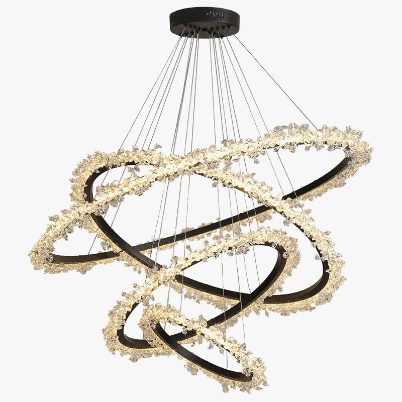 lustre moderne en cristal de luxe suspension décorative