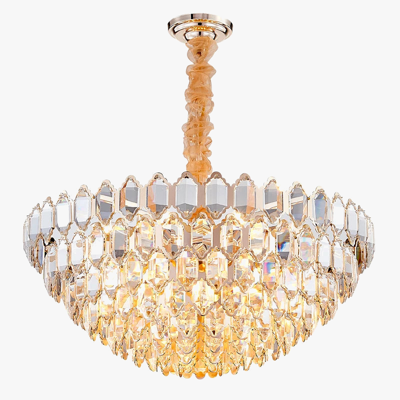lustre moderne en cristal design avec éclairage led