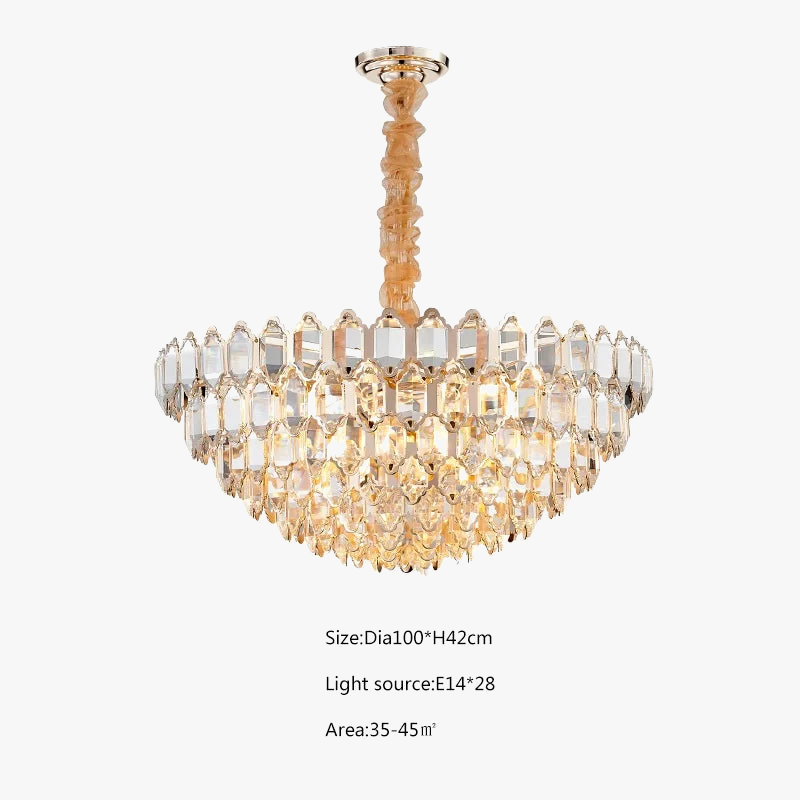 lustre moderne en cristal design avec éclairage led