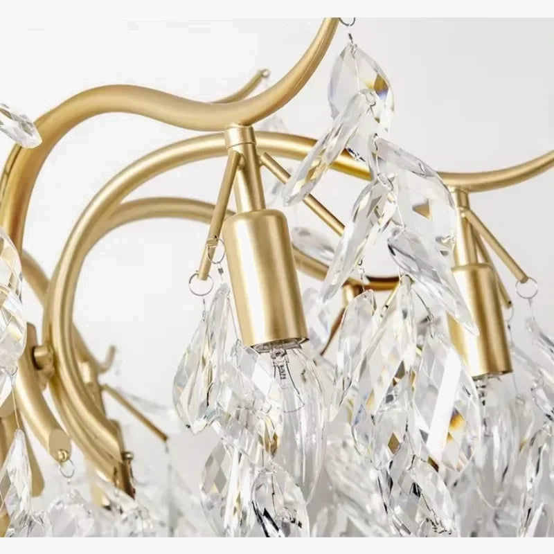 lustre moderne en cristal design floral pour décoration intérieure