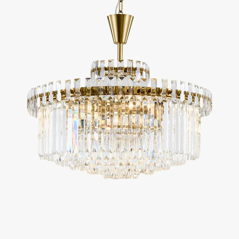 lustre moderne en cristal design haut de gamme pour intérieur élégant