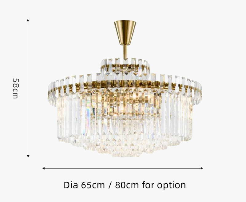 lustre moderne en cristal design haut de gamme pour intérieur élégant