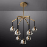 lustre moderne en cristal géométrique pour intérieur luxueux