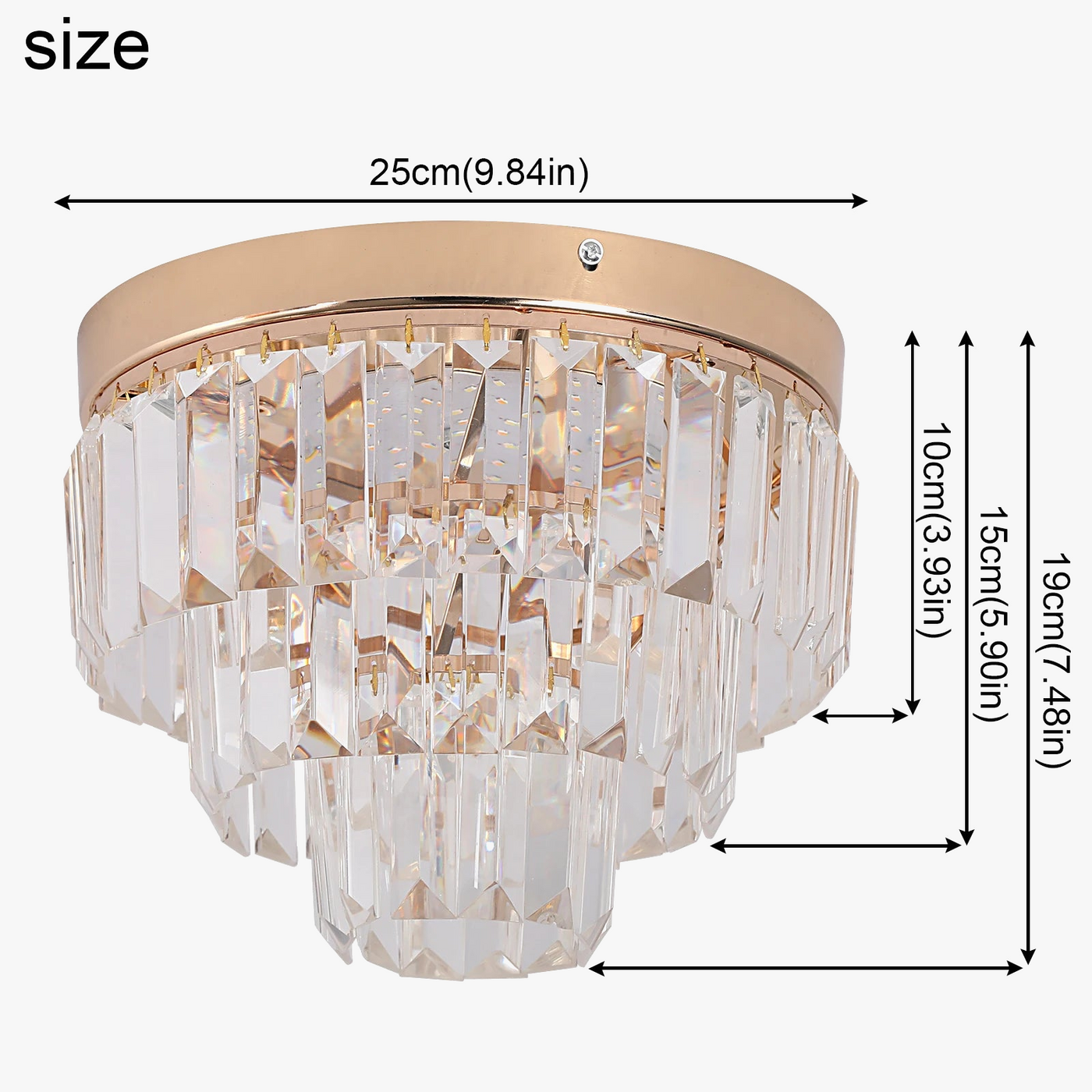 lustre moderne en cristal k9 avec lumière led suspendue