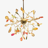 Lustre moderne en cristal LED coloré Sariya