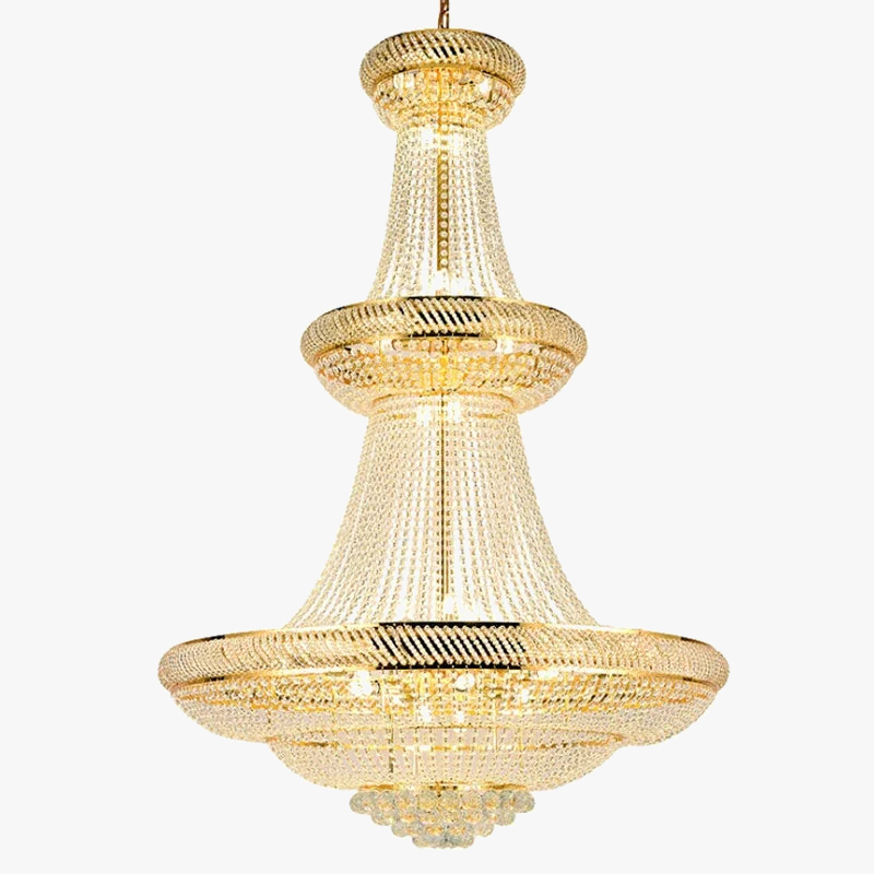 lustre moderne en cristal led pour hall d'entrée luxueux