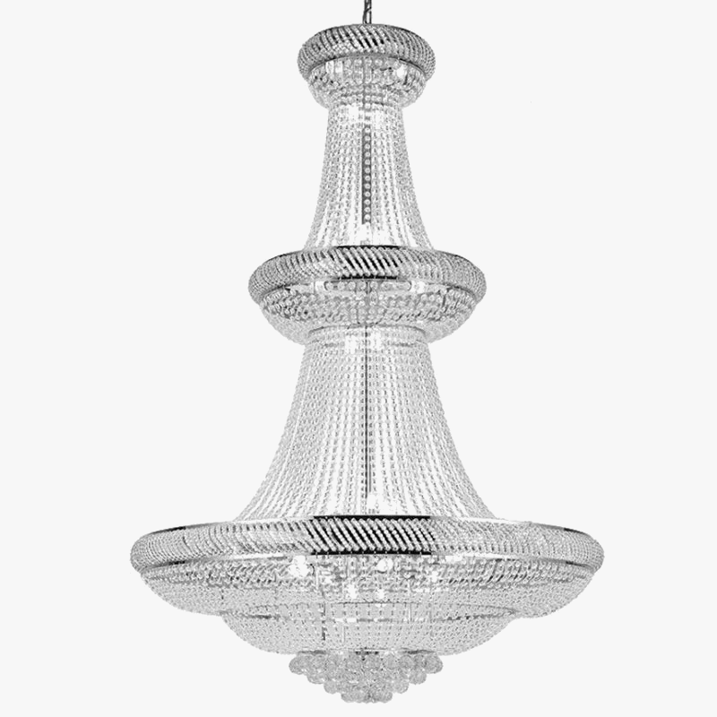 lustre moderne en cristal led pour hall d'entrée luxueux