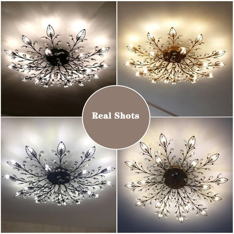 lustre moderne en cristal led winfordo pour éclairage intérieur
