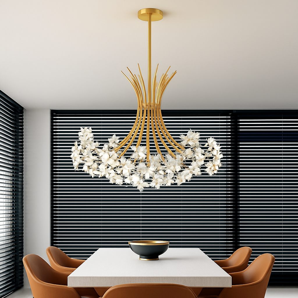 lustre moderne en cristal pissenlit éclairage design intérieur décoratif
