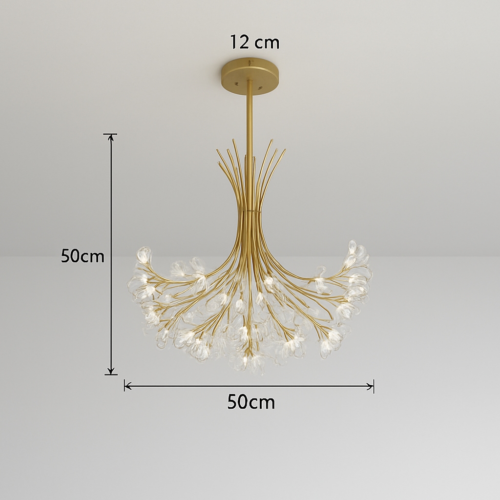 lustre moderne en cristal pissenlit éclairage design intérieur décoratif