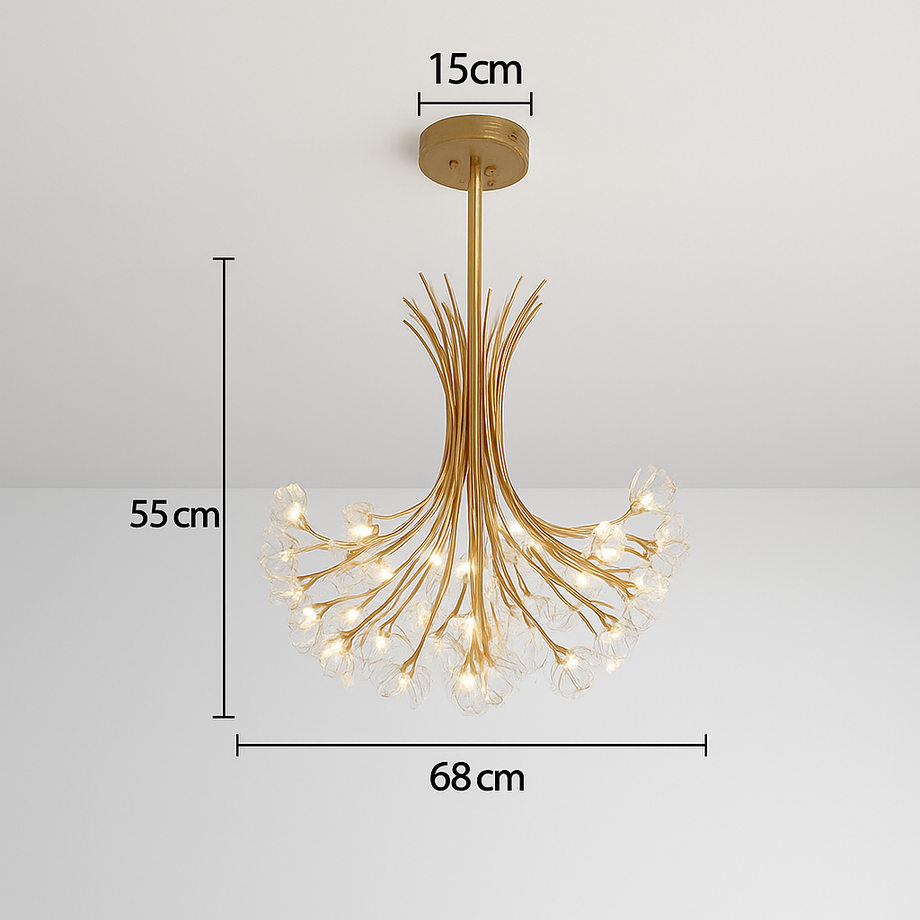 lustre moderne en cristal pissenlit éclairage design intérieur décoratif