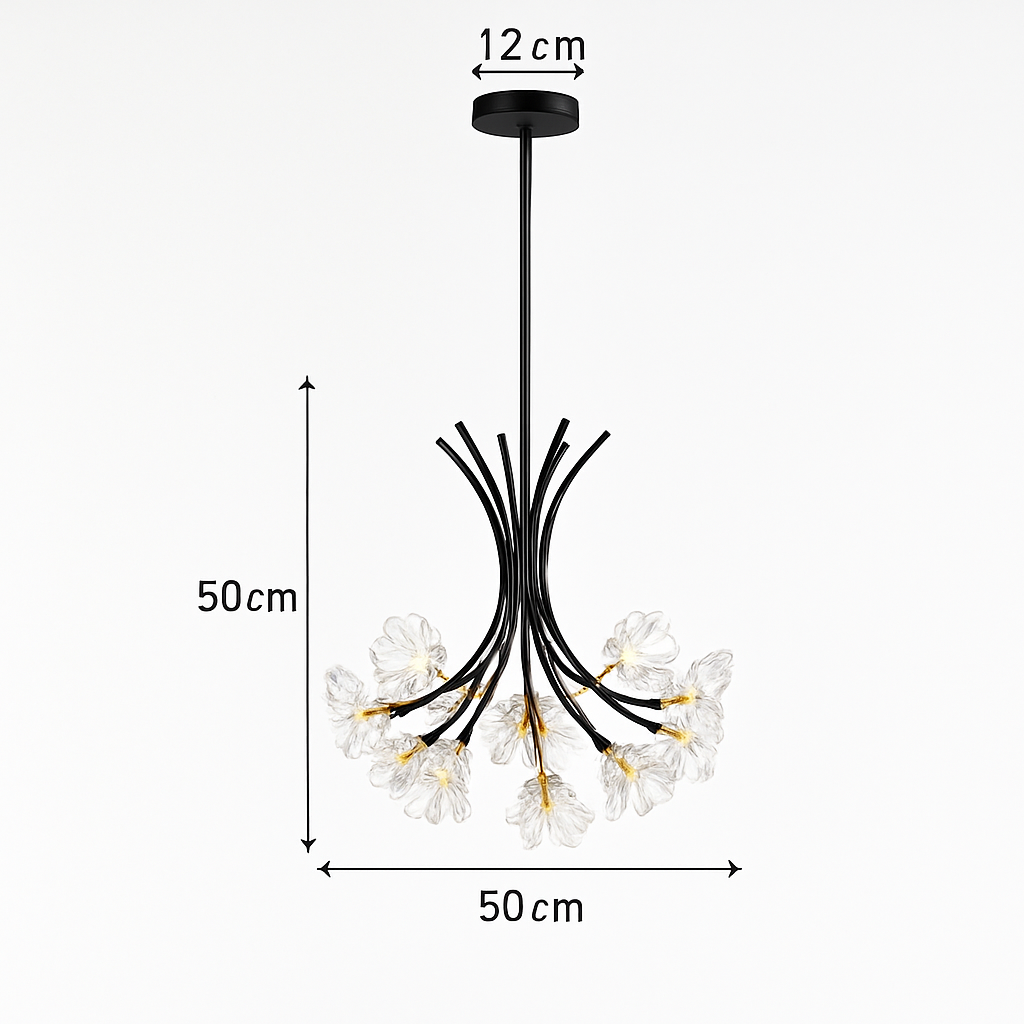 lustre moderne en cristal pissenlit éclairage design intérieur décoratif