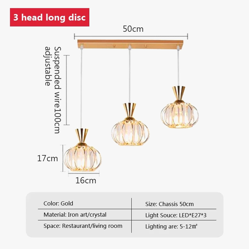 lustre moderne en cristal pour éclairage décoratif élégant