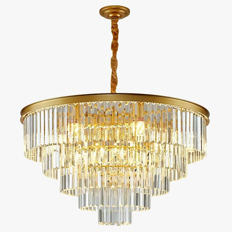 lustre moderne en cristal pour décoration intérieure élégante