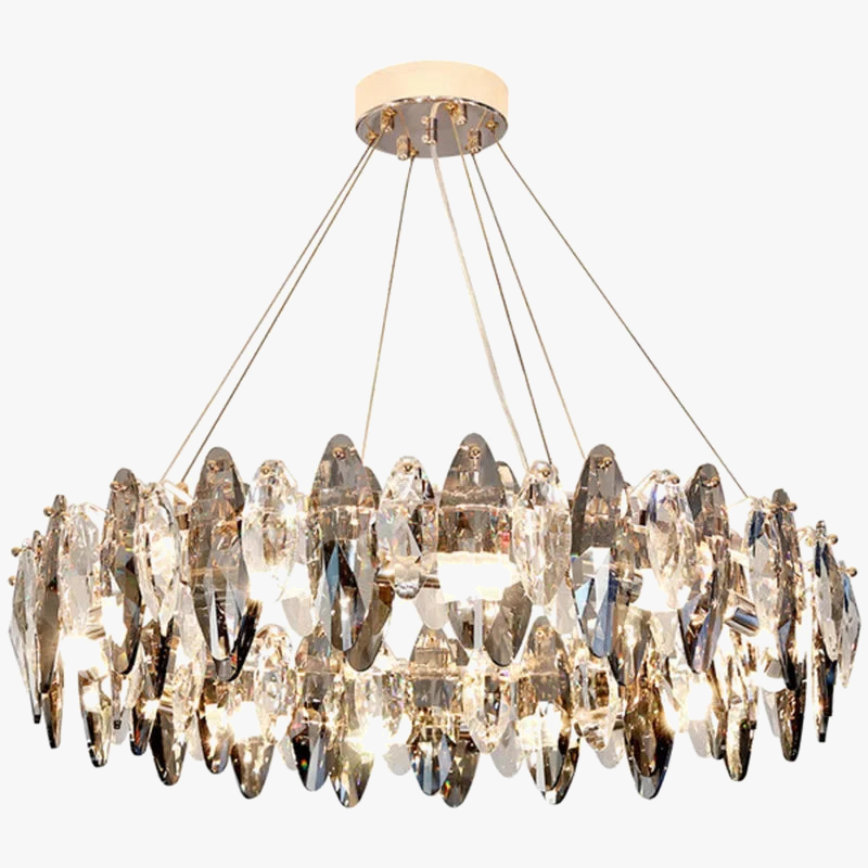 lustre moderne en cristal pour décoration intérieure élégante 2024