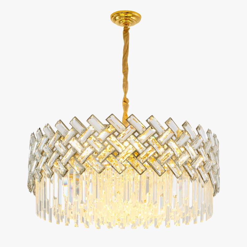 lustre moderne en cristal pour décoration intérieure élégante
