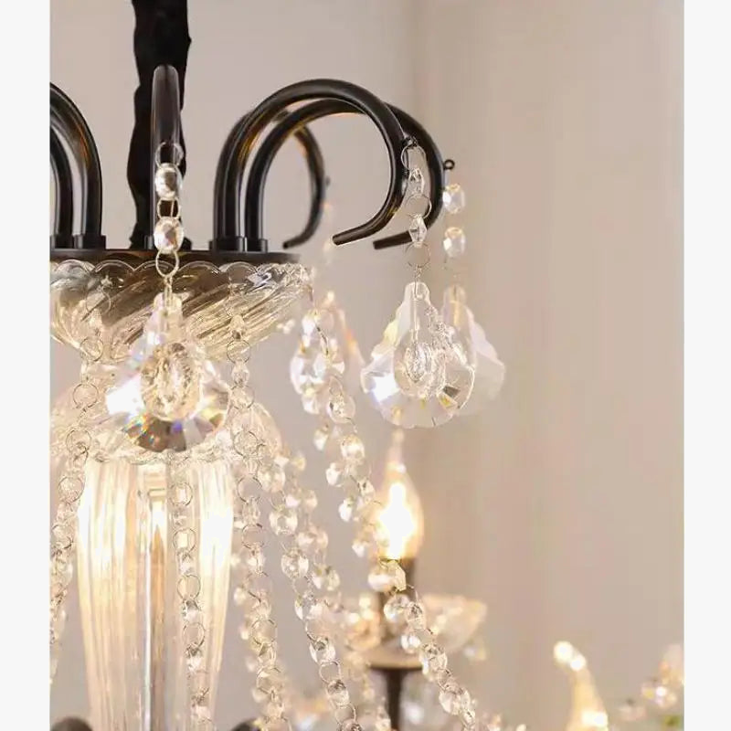 lustre moderne en cristal pour décoration intérieure élégante