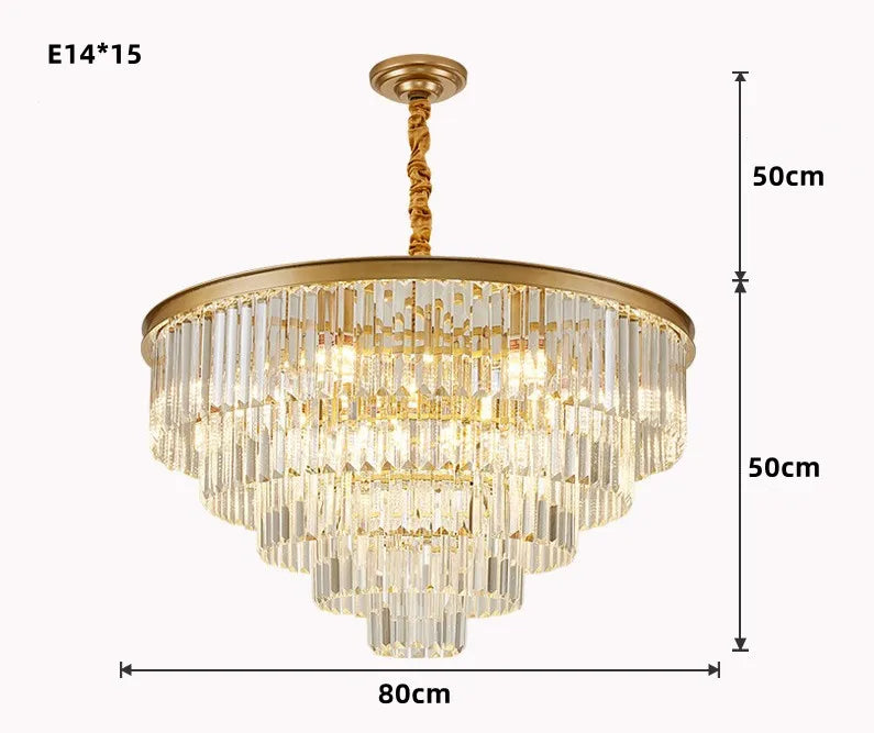 lustre moderne en cristal pour décoration intérieure élégante