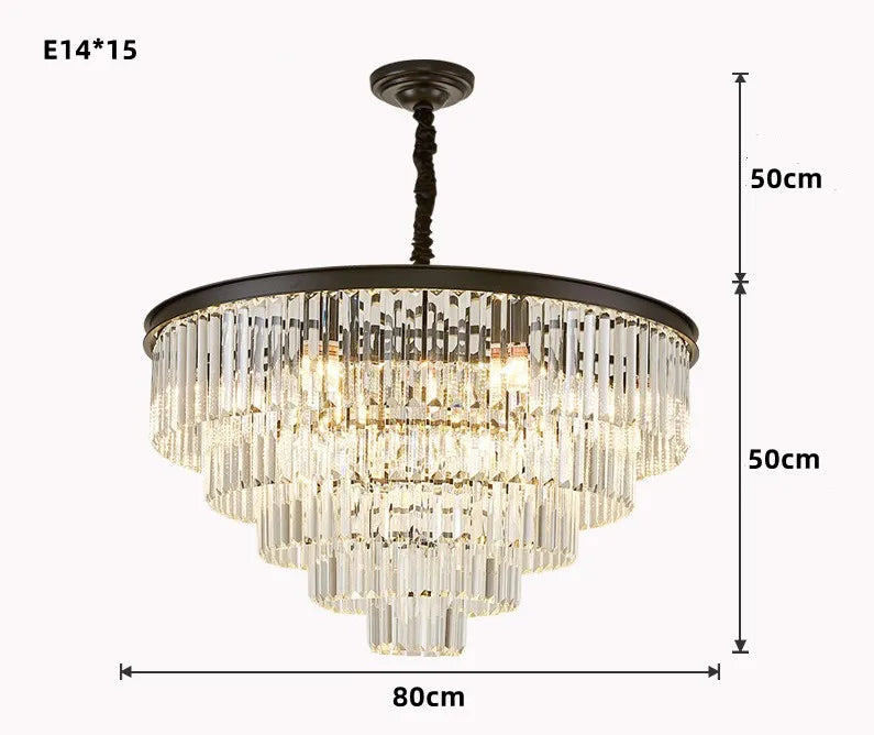 lustre moderne en cristal pour décoration intérieure élégante