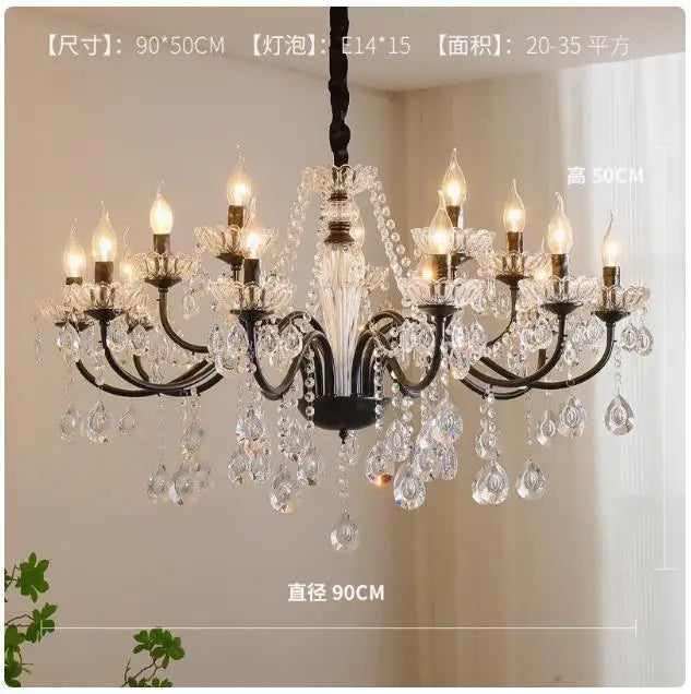 lustre moderne en cristal pour décoration intérieure élégante