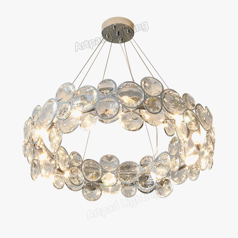 lustre moderne en cristal pour décoration intérieure élégante et romantique