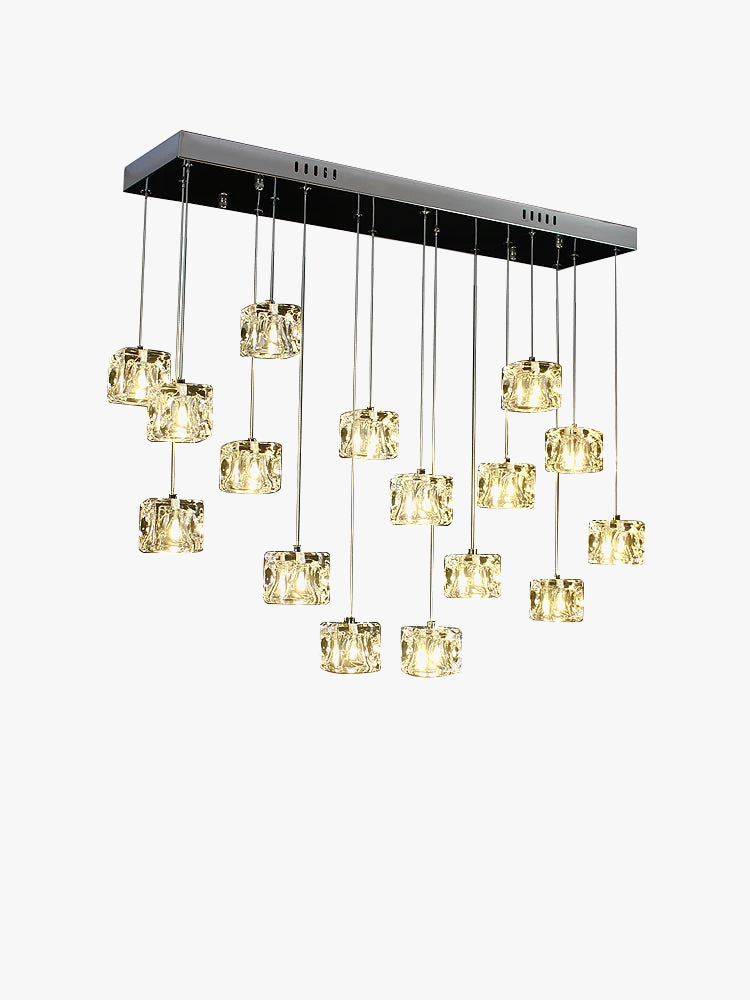 lustre moderne en cristal pour illumination intérieure élégante