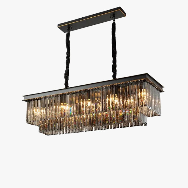 lustre moderne en cristal pour restaurant et bar élégant