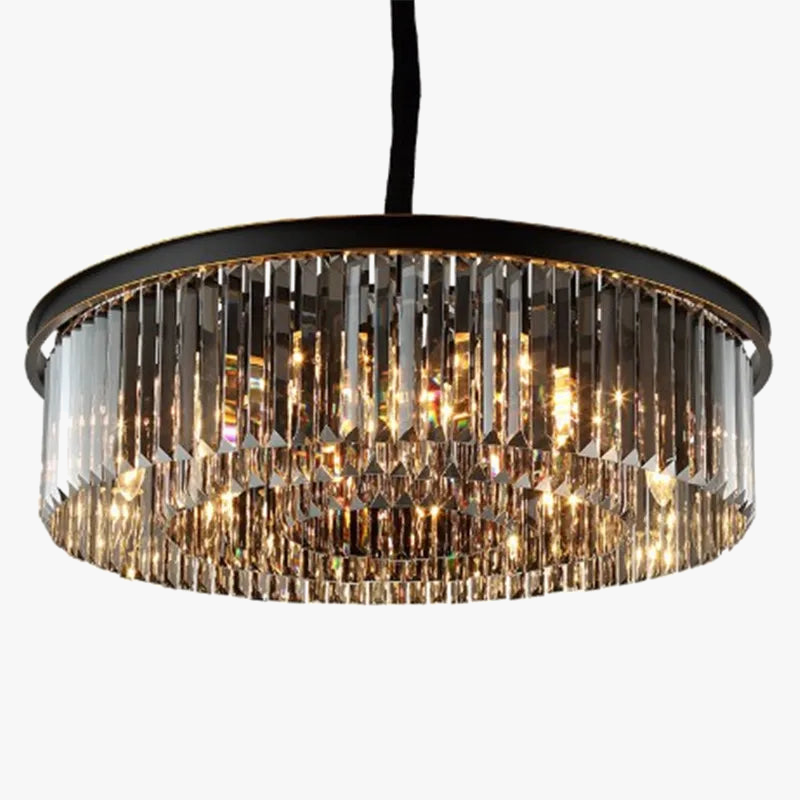 lustre moderne en cristal pour restaurant et bar élégant