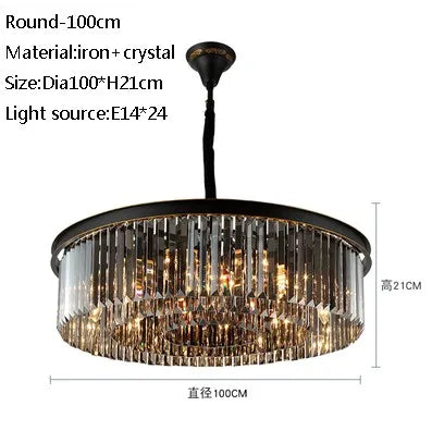 lustre moderne en cristal pour restaurant et bar élégant