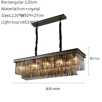 lustre moderne en cristal pour un éclairage élégant et raffiné